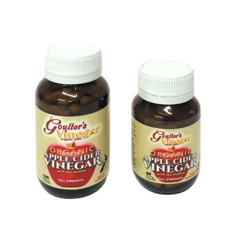 Goulter's Organic Apple Cider Vinegar Capsules 120s And 60s Jars